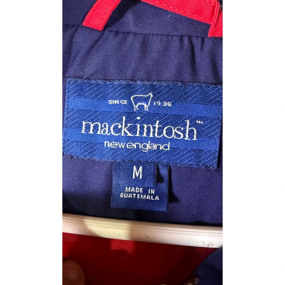 Mackintosh New England Mens Red Zip Front Rain Jacket Barn Coat Size M 8711